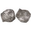 Image 1 : Potosi, Bolivia, cob 4 reales, 1619T (rare in this denomination), Grade-1 quality but Grade 3 on the