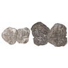 Image 1 : Lot of 2 Potosi cobs (one 8R and one 4R) of Philip III, assayer not visible, Grade 4.