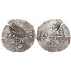 Image 1 : Potosi, Bolivia, cob 8 reales, 16(50-51)O, with crown-alone countermark on shield.