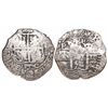 Image 1 : Potosi, Bolivia, cob 8 reales, 1654E, •PH• at top.