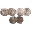 Image 1 : Lot of 3 Mexico City, Mexico, cob 4 reales, Philip III and IV, assayers F, D and not visible.
