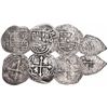 Image 1 : Lot of 4 Mexico City, Mexico, cob 1R: Philip II, assayers O (2) and F; Philip V, assayer not visible