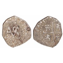 Lima, Peru, cob 1/2 real, 1684.