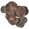 Image 1 : Lot of 10 Spanish copper cobs and medieval billon coins, including one Santo Domingo 4 maravedis of 
