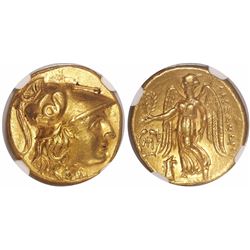 Kings of Macedon, AV stater, Alexander III ("the Great"), 336-323 BC, early posthumous issue, encaps