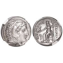 Kings of Macedon, AR tetradrachm, Alexander III ("the Great"), 336-323 BC, early posthumous issue, e