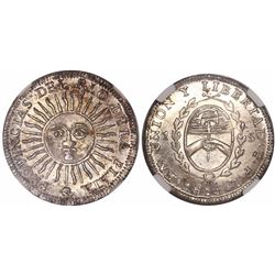 Argentina (River Plate Provinces), Potosi mint, 1 sol, 1815FL, encapsulated NGC MS 66, with WINGS go