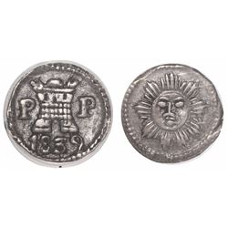 Cordoba, Argentina, 1/4 real, 1839PP, encapsulated ANACS EF 40.