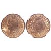Image 1 : Argentina, copper 2 centavos, 1888, high final 8, encapsulated NGC MS 62 RB.