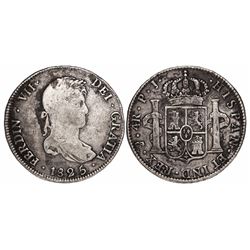 Potosi, Bolivia, bust 4 reales, Ferdinand VII, 1825PJ, rare.