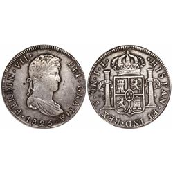 Potosi, Bolivia, bust 4 reales, Ferdinand VII, 1825JL.