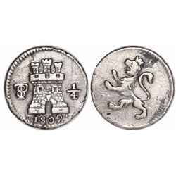 Potosi, Bolivia, 1/4 real, 1802.