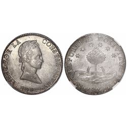 Potosi, Bolivia, 8 soles, 1841LR, encapsulated NGC AU 55.