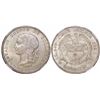 Image 1 : Medellin, Colombia, 5 decimos, 1886, fineness 0.500/835, no accent-mark, rare, encapsulated NGC MS 6