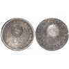 Image 1 : Costa Rica, 1/2 real "lion" countermark (Type VI, 1849-57) on a Costa Rica (Central American Republi