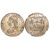 Image 1 : Quito, Ecuador, 2 reales, 1847GJ, rare, encapsulated NGC MS 64, with WINGS gold sticker, finest know