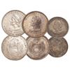 Image 1 : Lot of 3 El Salvador Columbus silver coins: two 1 peso 1894CAM and 1911CAM, and one 50 centavos 1892