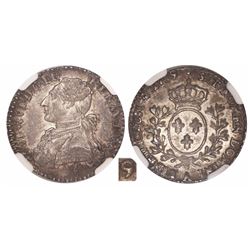 France (Paris mint), 12 sols, Louis XI, 1789/6-A, encapsulated NGC MS 62, tied for finest known in N