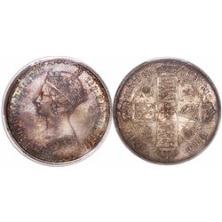 Great Britain (London, England), florin (1/10 pound), Victoria (young bust), 1852, encapsulated PCGS