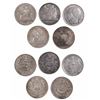 Image 1 : Lot of 5 Guatemala 1-peso coins: 1864R (Carrera), 1872, 1894, 1896 and 1/2R counterstamp 1894 on a P