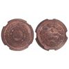 Image 1 : Honduras, copper 1 centavo, 1910, 5c obverse die and 1/2c reverse die, encapsulated NGC MS 64 BN, ex