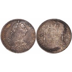 Mexico City, Mexico, bust 8 reales, Charles III, 1774FM.