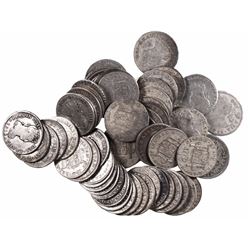 Large lot of 62 Mexico City, Mexico, bust 1 reales, Charles III through Ferdinand VII, various dates