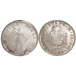 Lima, Peru, 8 reales, 1826JM.