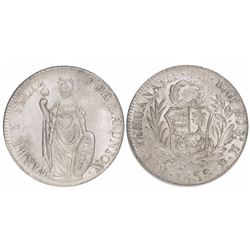 Lima, Peru, 4 reales, 1855MB.