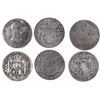 Image 1 : Lot of 3 Spanish colonial milled 8 reales (pillar and busts): Mexico, Ferdinand VI, 1751MF; Mexico, 
