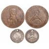 Image 1 : Lot of 2 Potosi, Bolivia, proclamation medals of 1825: Bolivar (large, copper) and Llama (small, sil