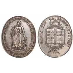 Potosi, Bolivia, oval silver medal, no date (ca. 1848-1855), Constitution.
