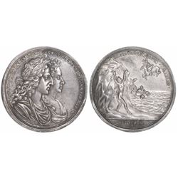 Great Britain, silver medal, William and Mary, 1689, coronation.