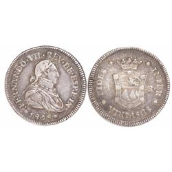 Guatemala (under Mexico), 1R-sized silver proclamation medal, Ferdinand VII, 1808, rare variety with