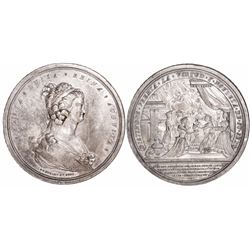 Mexico City, Mexico, large silver medal, 1793, Queen Maria Luisa / Royal Order of Noble Ladies.