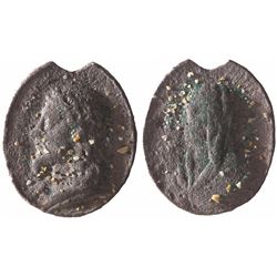 Small bronze religious medallion.