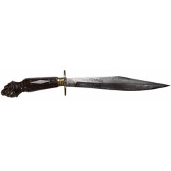 Spanish colonial dirk, early 1800s.