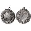 Image 1 : Silver filigree Jesuit medallion engraved with Christogram I-H-S on one side and date 1790 and initi