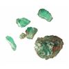 Image 1 : Lot of 2.65 carats of small, natural emeralds in an encrusted cluster and loose, from a Spanish colo