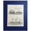 Image 1 : Scottish copperplate engraving by W.H. Lizars entitled "STEAM NAVIGATION" (Plate CXVI), printed in E