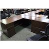 Image 2 : HAWORTH 6FT CHERRY L-SHAPE EXECUTIVE DESK