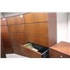 Image 2 : HAWORTH CHERRY 6FT 4 DRAWER LATERAL FILE C/W OVERSHELF