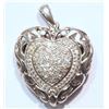 Image 1 : STERLING SILVER DIAMOND(0.25CT) PENDANT (2.53G)