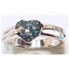 Image 2 : STERLING SILVER DIAMOND (0.31CT )RING  (4.56G)