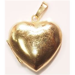 10KT GOLD HEART LOCKET PENDANT