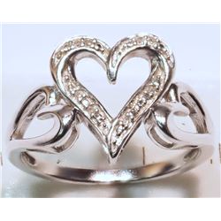 STERLING SILVER DIAMOND  RING (3.01G)