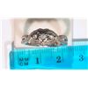 Image 2 : STERLING SILVER DIAMOND (0.07CT ) RING (2.14G)