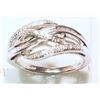 Image 1 : STERLING SILVER  DIAMOND (0.18CT) RING (3.5G)