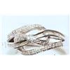 Image 2 : STERLING SILVER  DIAMOND (0.18CT) RING (3.5G)