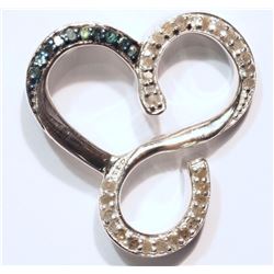 STERLING SILVER  DIAMOND  PENDANT (5.3G)